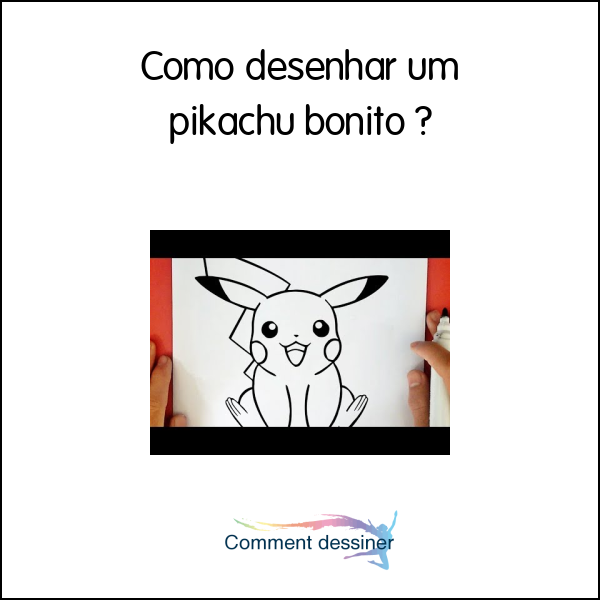 Como desenhar um pikachu bonito